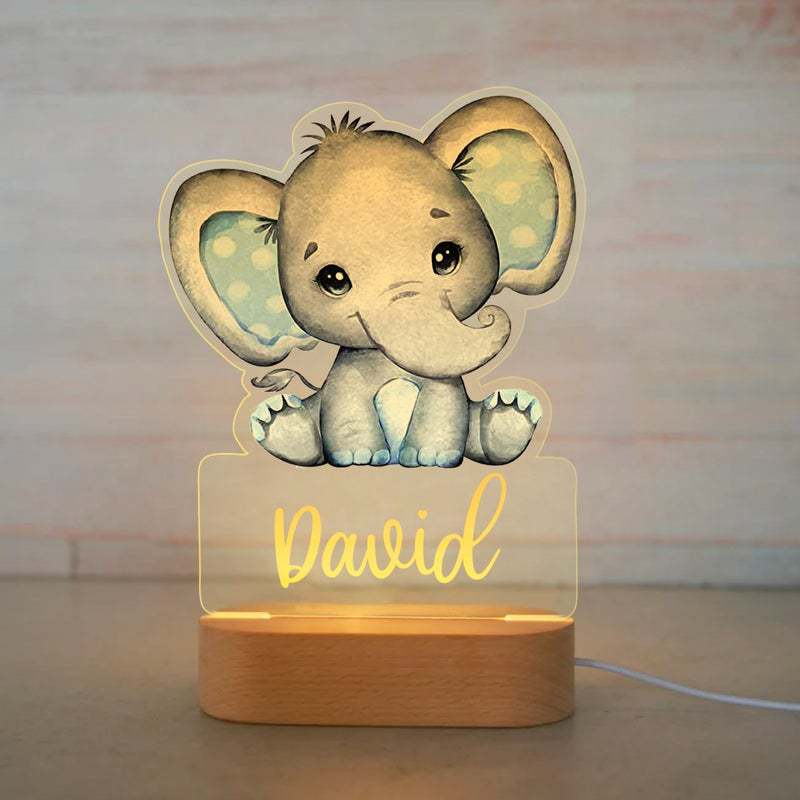 Personalised USB Animal Night Light – Custom LED Light for Kids’ Rooms