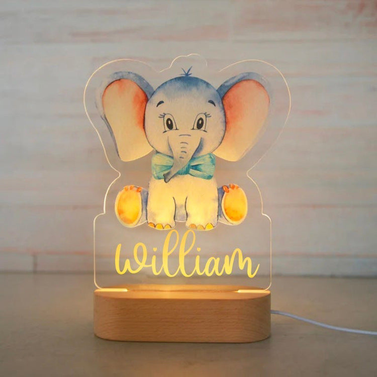 Personalised USB Animal Night Light – Custom LED Light for Kids’ Rooms