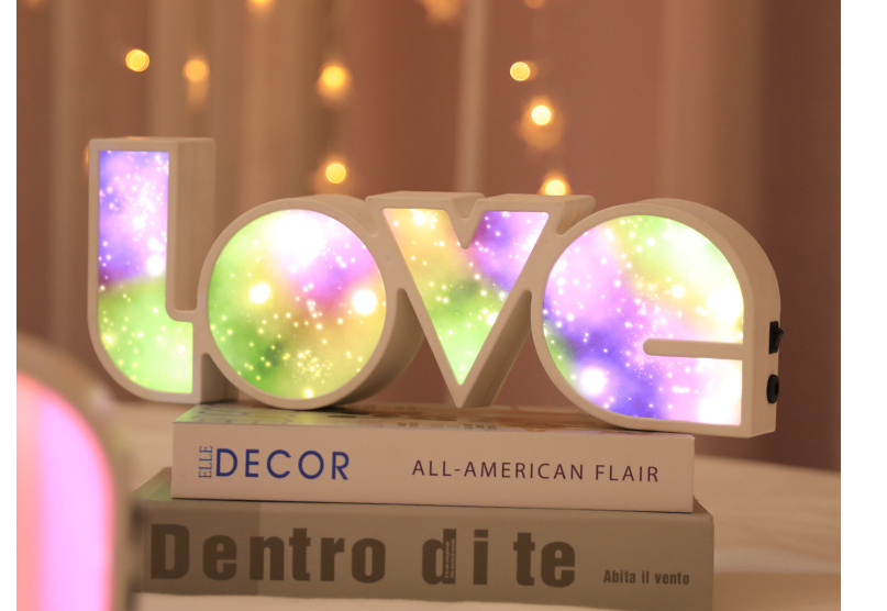 LED Love Lamp | Romantic Rainbow Love Shaped Light – Perfect for Home & Parties