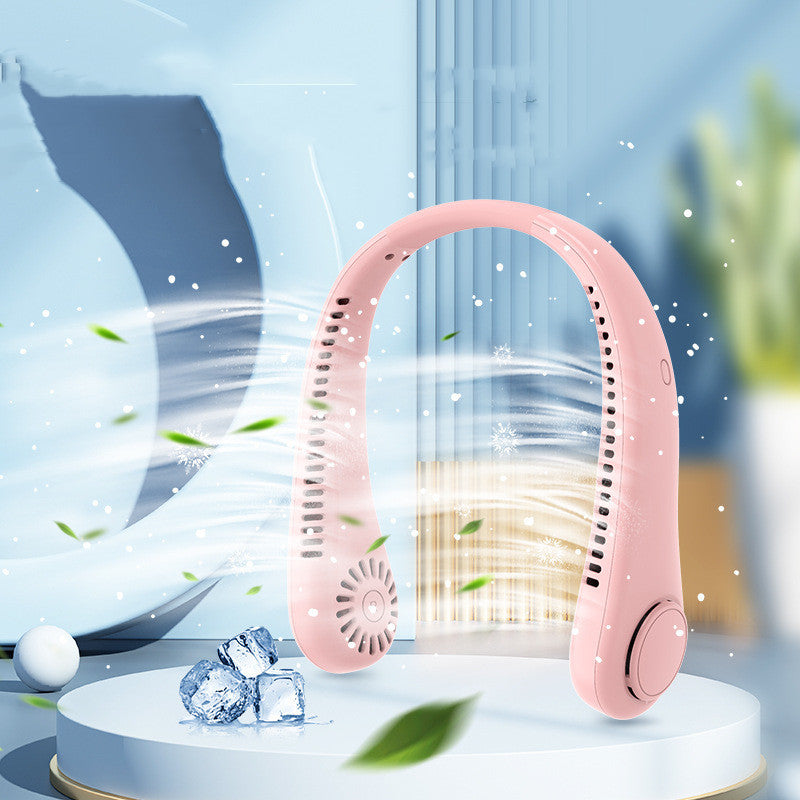 Rechargeable Hands-Free Neck Fan – USB Bladeless Portable Fan for Travel, Outdoor & Home Use