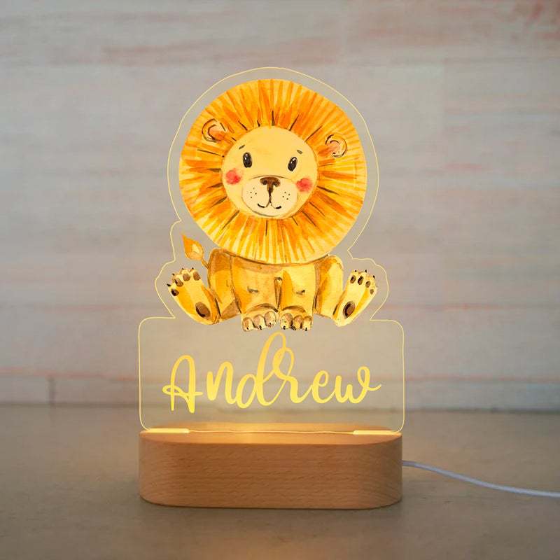 Personalised USB Animal Night Light – Custom LED Light for Kids’ Rooms