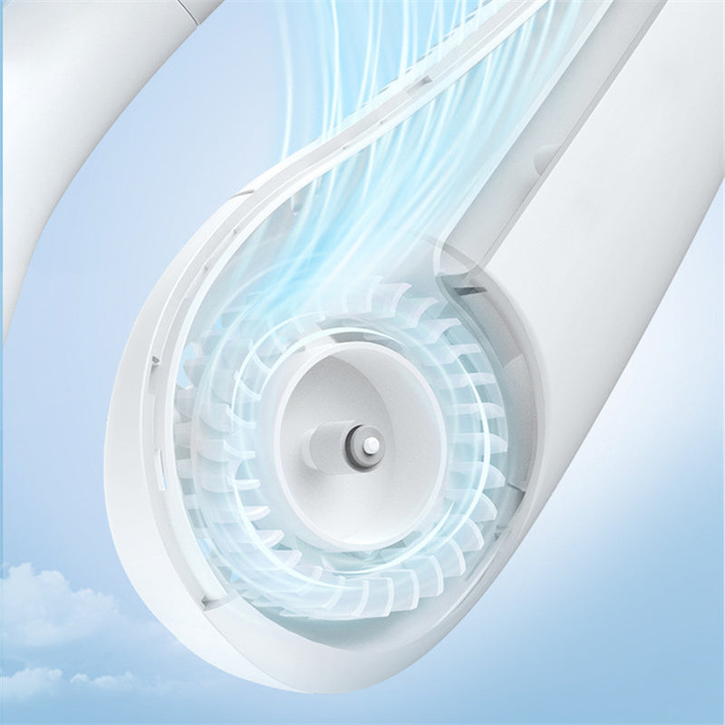 Rechargeable Hands-Free Neck Fan – USB Bladeless Portable Fan for Travel, Outdoor & Home Use