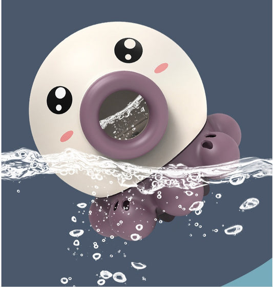 Octopus Fountain Bath Toy Water Jet Rotating Shower Bathroom Toy Summer Water Toys Sprinkler Beach Toys Kids Water Toys in water.