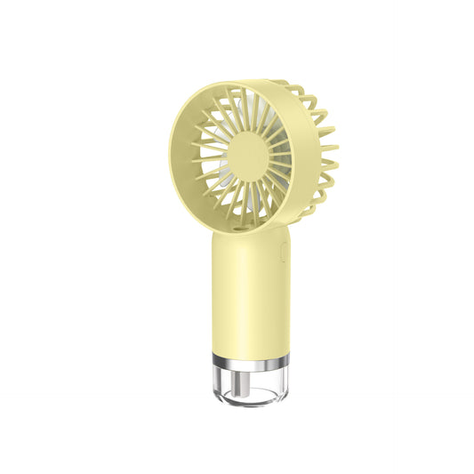 Mini Handheld USB Fan with Cooling Mist – Portable Rechargeable Spray Fan for Travel, Desk & Outdoor Use (Quiet & Compact)